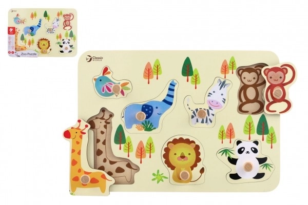Dřevěné puzzle ZOO pro děti