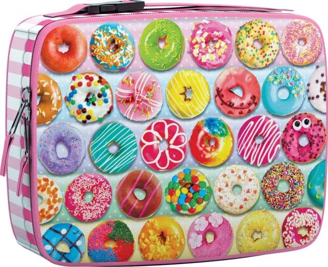 EUROGRAPHICS Puzzle ve svačinovém boxu Donuty 100 dílků