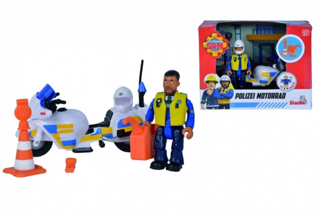 Motorka Policista Sam s figurkou