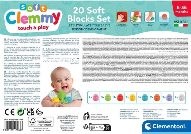 Měkké kostky Clemmy sada 20 kusů