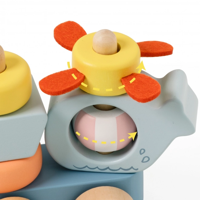 Montessori dřevěná vláčkodráha Oceán