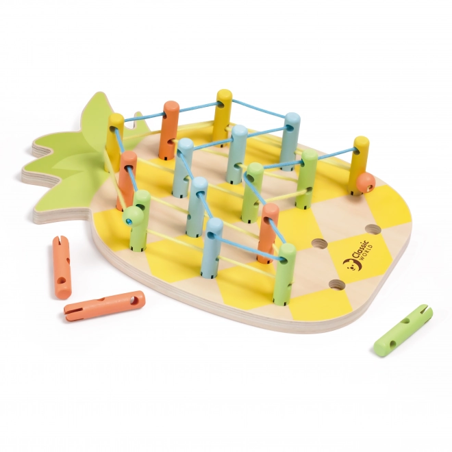 Dřevěná navlékací hračka Ananas Classic World