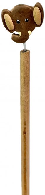 Dřevěná tužka se sloní hlavou