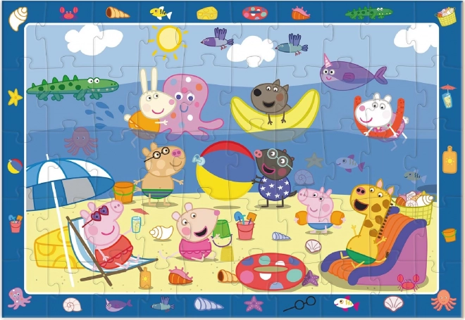 Puzzle s hledáním obrázků Prasátko Peppa 50 dílků