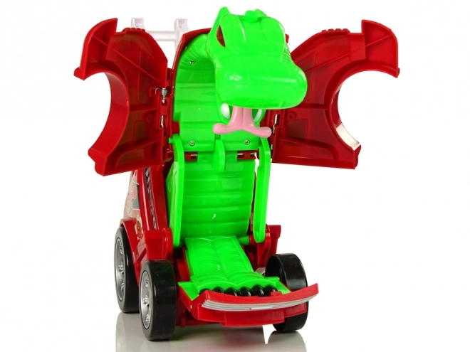Auto Hasičský sbor Transformace Dragon 2v1 Hasičské auto