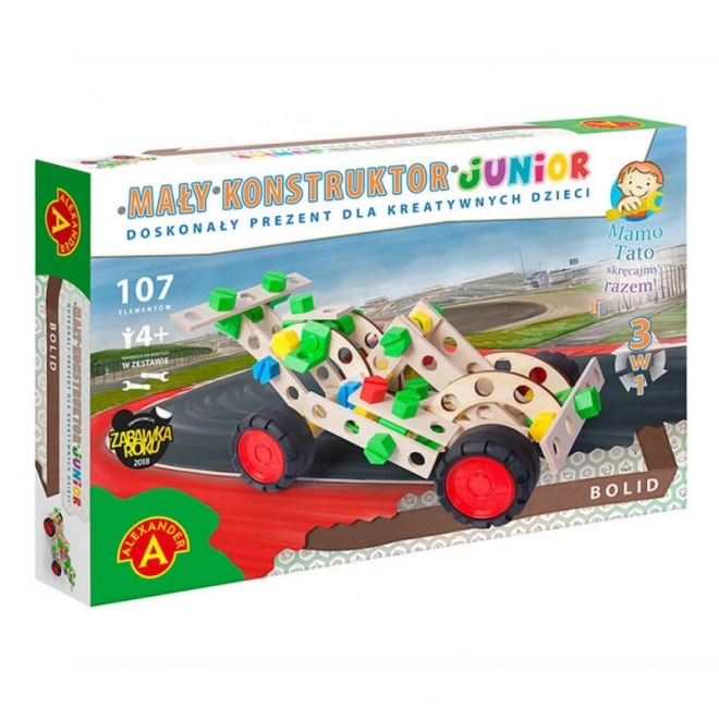 Stavebnice Alexander - Malý Konstruktor Junior - 3v1 Závodní auto