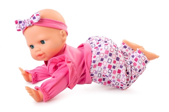 Panenka Natalia lezoucí fazole 32 cm růžová