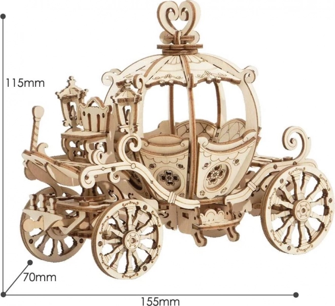 Dřevěné 3D puzzle pohádkový kočár RoboTime