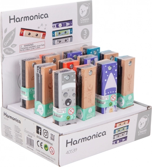 Dřevěná harmonika Classic World pro děti