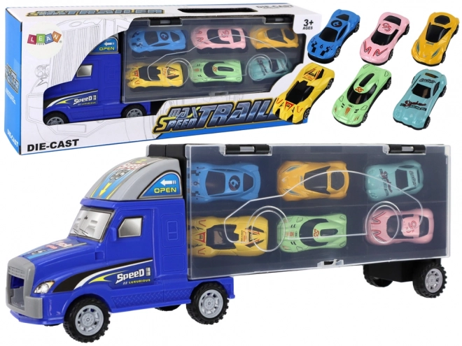 Mega Car Lorry 6 Nákladní auto s rampou Kufr na auto