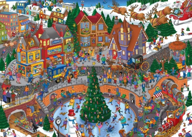 Grafika Puzzle Vánoční Zmatky 500 Dílů
