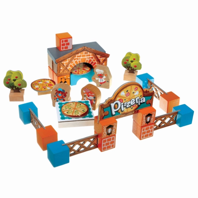 Dřevěná stavebnice Pizzerie od Cubika