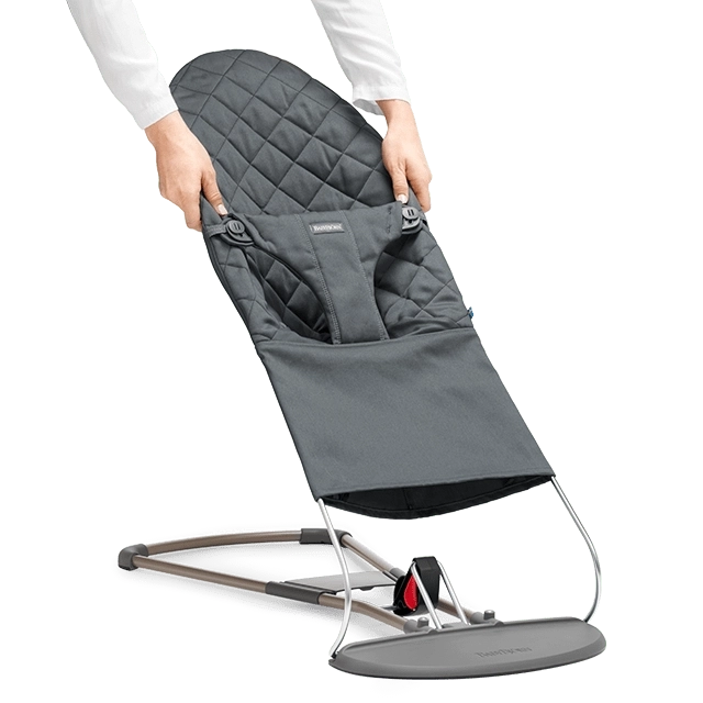 BABYBJORN - potah na lehátko Balance Bliss sand grey, bavlna –  Antracit