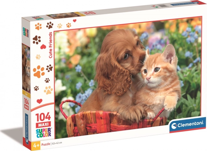 CLEMENTONI Puzzle Roztomilí kamarádi MAXI 104 dílků