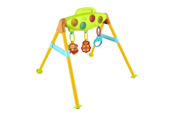 Hrazda pro děti plast s chrastítky na baterie se zvukem se světlem v krabici 49x28x9cm 6m+