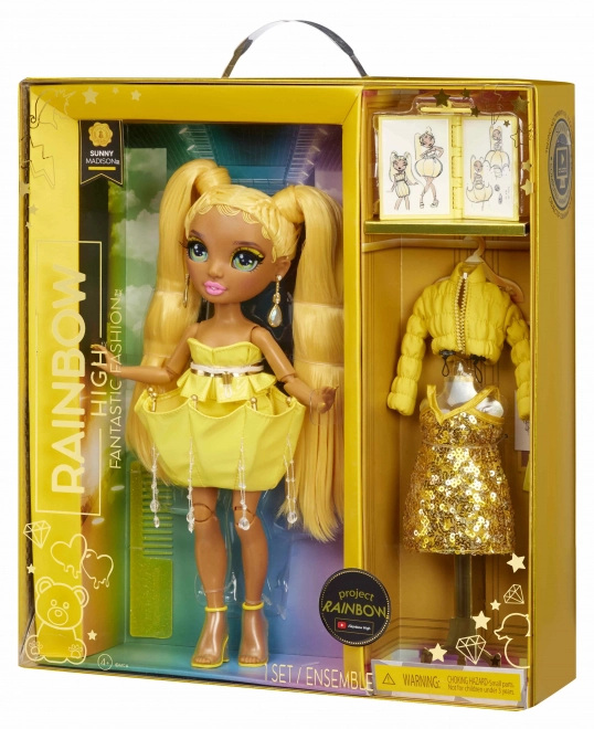 Rainbow High Fantastic Fashion Doll - ŽLUTÁ - Sunny Madison