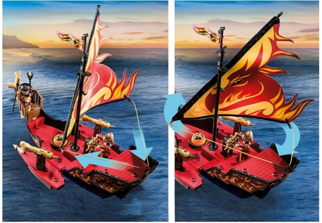 Playmobil loď Ohňových nájezdníků