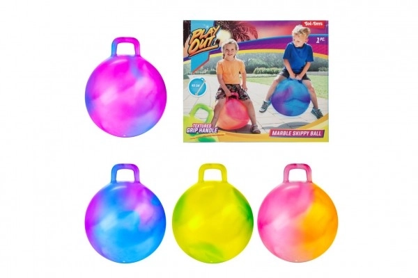 Skákací míč s úchytem 45 cm barevný