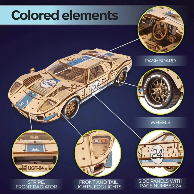 Ugears 3D dřevěné mechanické puzzle Endurance Racer