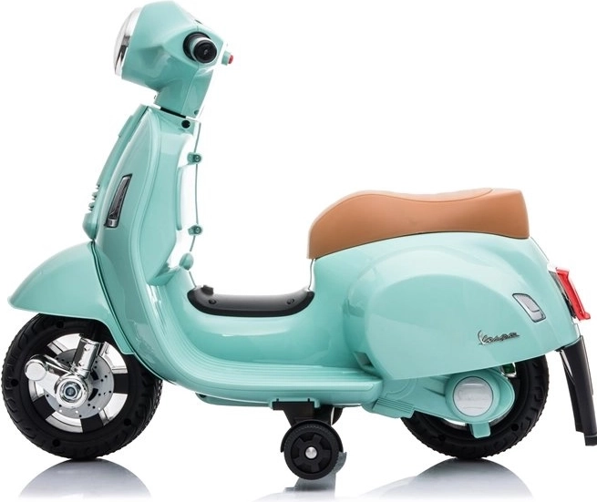 Dětský elektrický skútr Vespa GTS 300 Mini tyrkysový