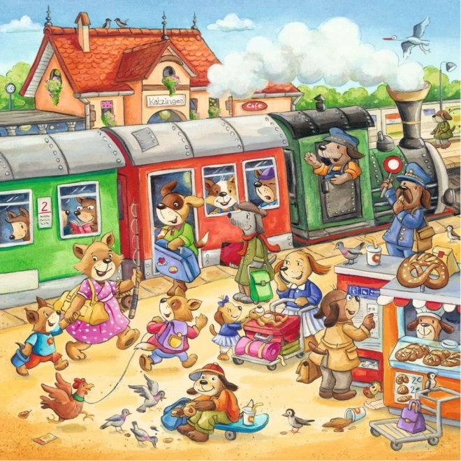 RAVENSBURGER Puzzle Prázdniny na venkově 3x49 dílků