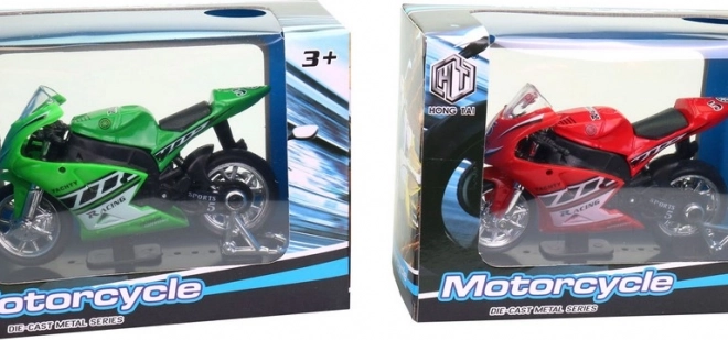 Kovová závodní motorka 11 cm
