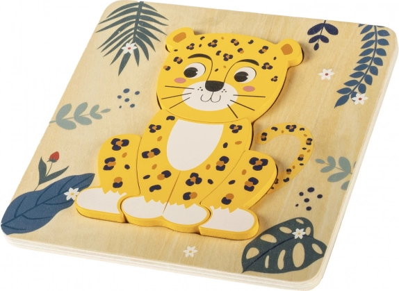 Dřevěné puzzle pro nejmenší – leopard