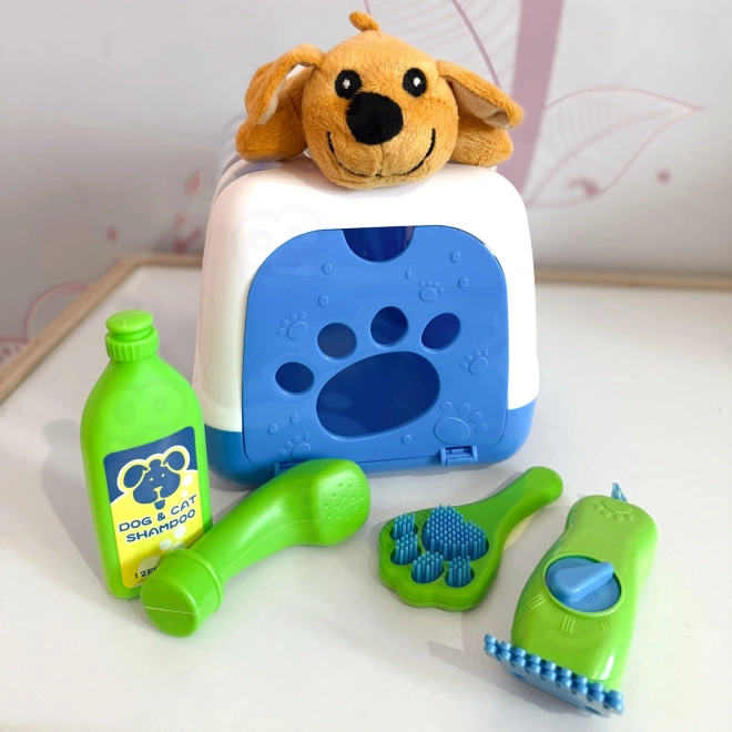 Sada malého veterináře s přenosným pelíškem Woopie