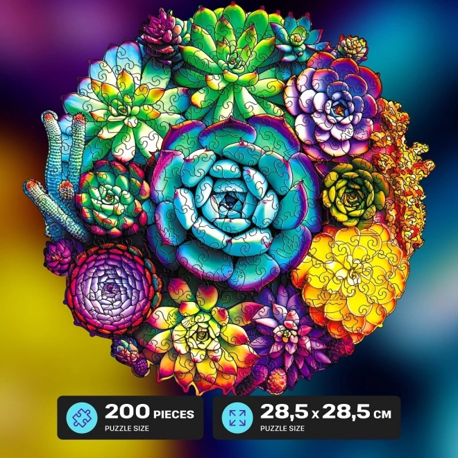 EscapeWelt dřevěné puzzle Sukulenty 200 dílků
