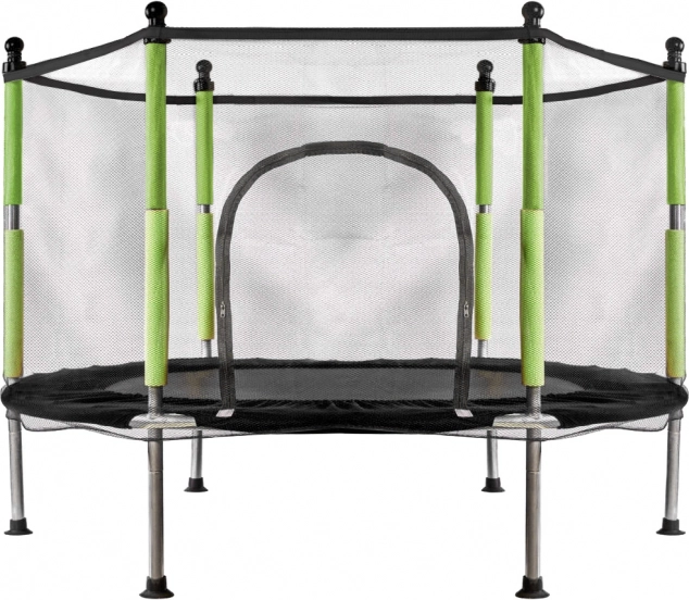 zahradní trampolína pro děti se sítí zelená 140 cm