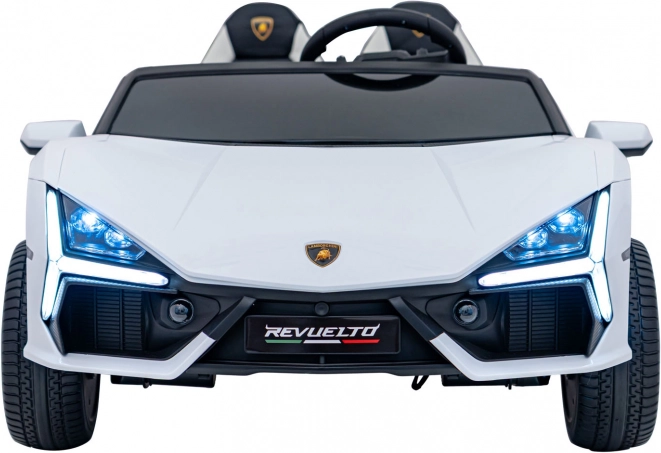 Dětské elektrické auto lamborghini revuelto xl 24v – bílé, dvoumístné