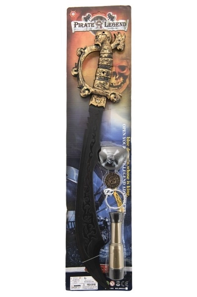 Pirátský meč s doplňky 58cm