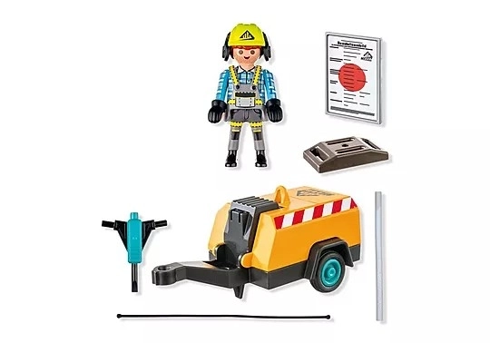 Stavební dělník se sbíječkou Playmobil