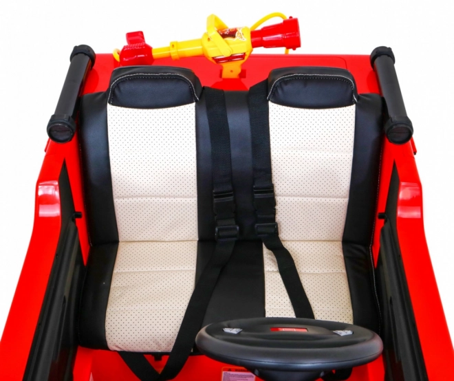 Dětské hasičské auto na baterie + Vodní dělo + Megafon + Hasičský kohout + Pilot