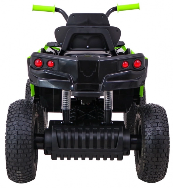 Dětská čtyřkolka ATV Air battery quad Black-Green + nafukovací kola + rádio MP3 + pomalý start