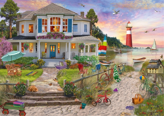 Puzzle Dům na pláži 1000 dílků