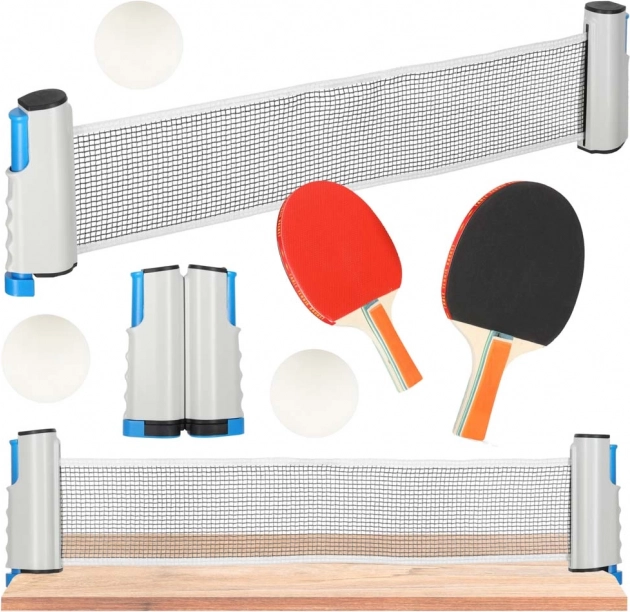 Sada na stolní tenis s vysouvací sítí a 2 pálkami