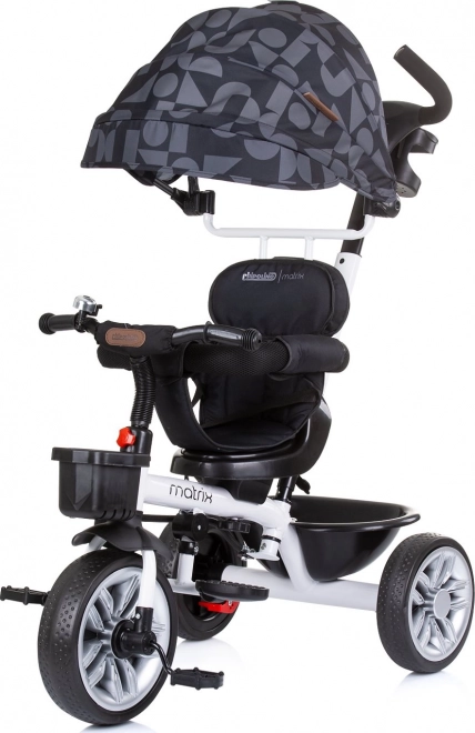 Dětská tříkolka se stříškou Chipolino MATRIX Ebony 2v1