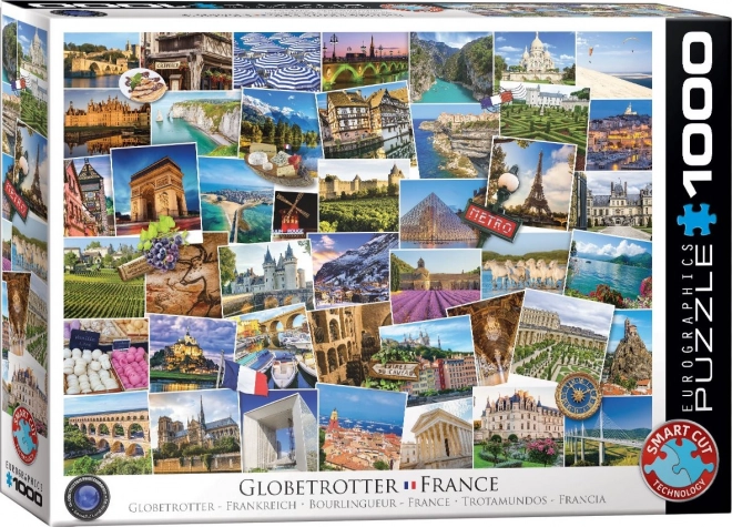 Puzzle Světoběžník - Francie 1000 dílků od Eurographics