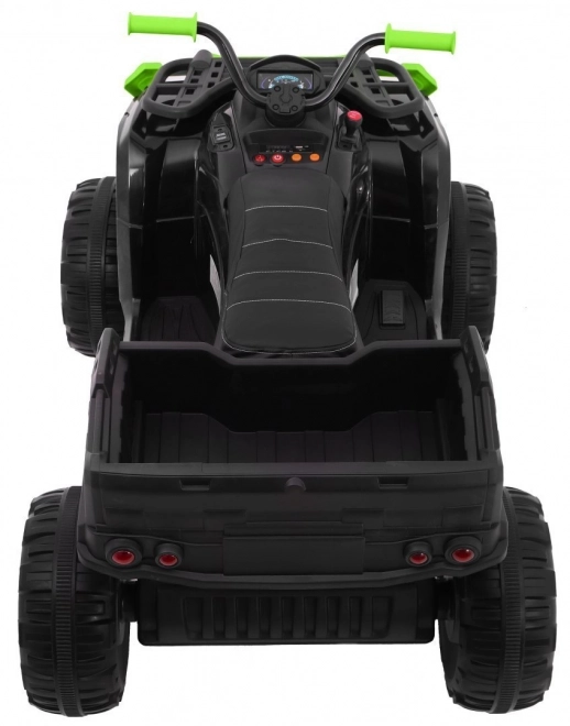 Čtyřkolka XL ATV 2,4GHz na baterie pro děti černá/zelená + dálkové ovládání + pohon 4x4 + nosič zavazadel + pomalý rozjezd + EVA + LED audio