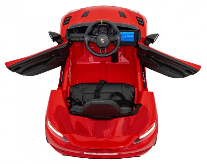 Elektrické autíčko Porsche 718 s MP4 audio panelem – Červené
