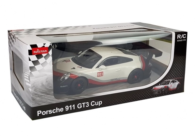 Auto na dálkové ovládání Porsche 911 GT3 CUP Rastar 1:14 bílé