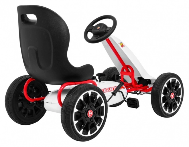 Gokart na pedály ABARTH bílý