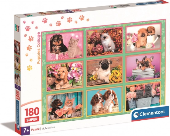clementoni puzzle štěňátka 180 dílků