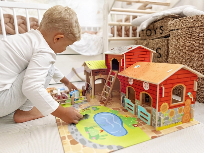 Mega Farma zvířecí figurky stáj a kurník 18 ks