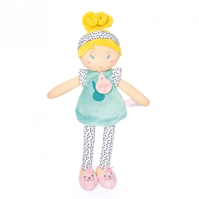 Doudou Jolijou Panenka LES PIPELLETTES 25 cm 1 ks – tyrkysová