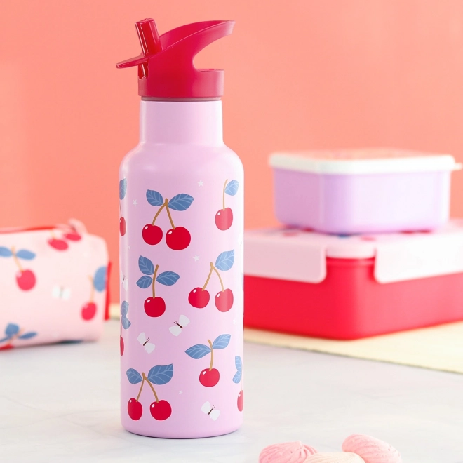 Nerezová láhev na pití Třešně 500 ml