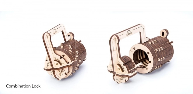 Ugears 3D puzzle - Číselný zámek 34 dílků