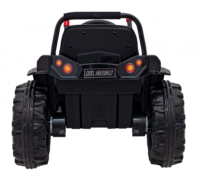 Dětský červený traktor a bagr na baterie s pohyblivou lžící