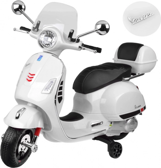 Elektrický skútr Vespa GTS Super pro děti – Bílá